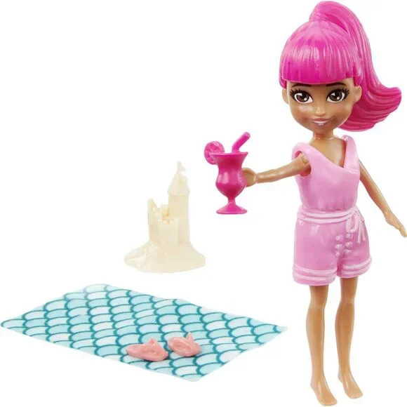 Polly Pocket Travel Toy Playset With Four (3-Inch) Dolls And 50+ Fashion Access